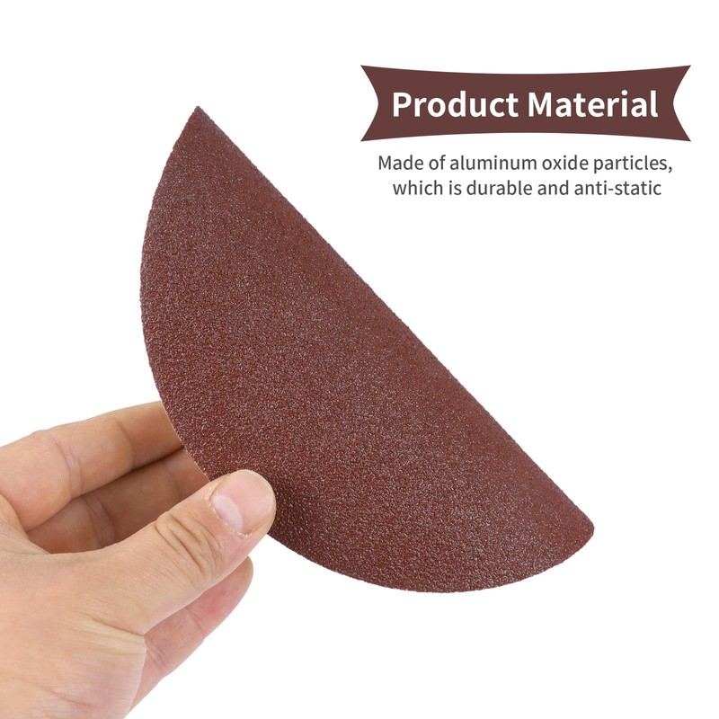 150mm Sanding Discs (60/100/150/320/600 Grits), 50 PCS Hook and Loop