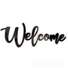 Welcome Sign for Front Door, Black Wooden Signs Welcome Wall