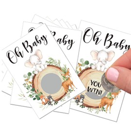 Raffle Card Ice Breaker Silly Activity, Party Supply Baby Shower Scratch TAB, Easy to Play, Perfect for Holiday Parties