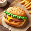 Unbranded Hamburger Cheeseburger Burger BBQ 3.5'' Cookie Cutter Metal