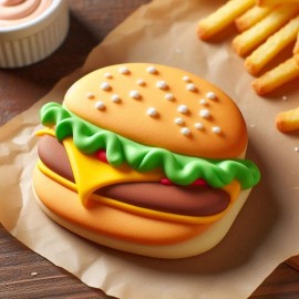 Unbranded Hamburger Cheeseburger Burger BBQ 3.5'' Cookie Cutter Metal