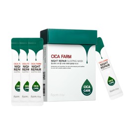 FARMSTAY CICA FARM NIGHT REPAIR SLEEPING MASK - Soothing Overnight Facial Mask. Sleeping Mask - 0.13 fl oz * 20pcs