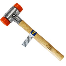 S&R Soft Mallet, Plastic Hammer, PU Head, High Quality Hickory Hardwood Wooden Handle, Heavy Duty Cast Steel Housing, 30mm Hammer Head, Ideal for Crafts, Mechanics, Assembly