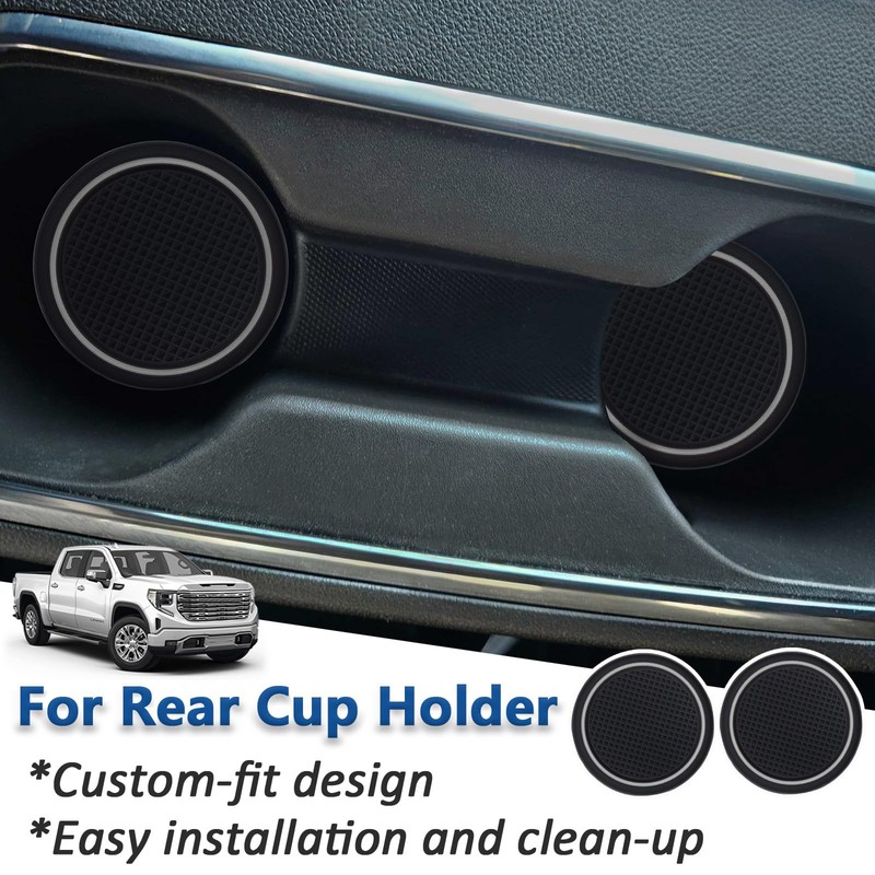 TOPINSTALL Gray 7PCS Console Liners Compatible with 2023-2026 Chevy Silverado/GMC