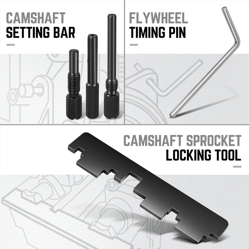DNA MOTORING 9pcs Engine Timing Tool, Engine Camshaft Belt Timing
