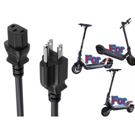 RXQMXG AC Power Cord Cable For Ninebot MAX G30P G30 P65 & P100S Electric scooter