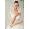 Elawbty - Velo de novia de boda con peine, 1