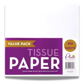 Bulk White Tissue Paper for Gift Bags, 450 Sheets 20 x 20 Inches Gift Tissue Paper for Packaging- Premium White Tissue Paper,Wrapping Tissue Paper