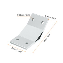 QUARKZMAN 2pcs 135 Degree Angle Aluminium Profile Corner Brackets Corner Bracket Connection Connector for 3060 Series (Silver White)