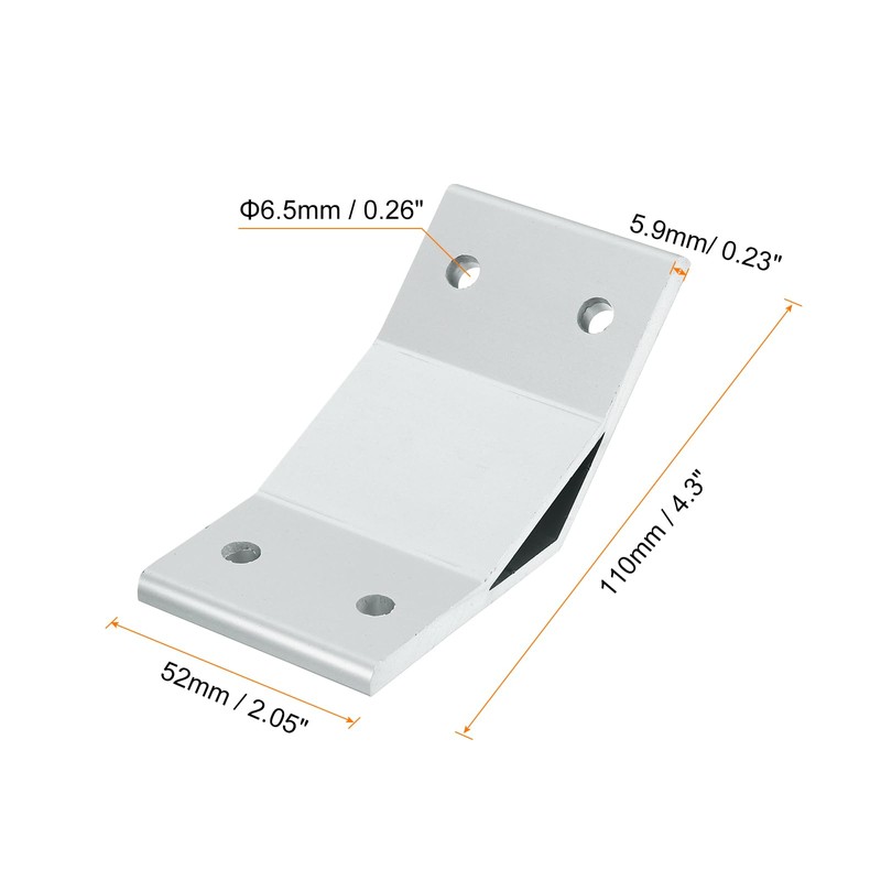 QUARKZMAN 2pcs 135 Degree Angle Aluminium Profile Corner Brackets Corner