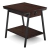 Leick Empiria Single Wood Drawer End Table in Walnut and