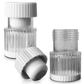 RE-GEN Twin Pack Pill Crusher Medication Grinder Breaker Grinding Tool with Lower Storage Deposit Compartment