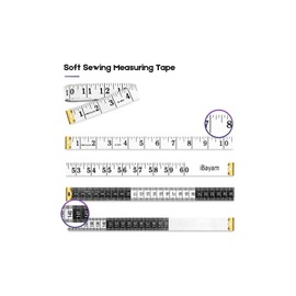 2 Pack Double Scales Rulers Tape Retractable Measure Tape for Body Fabric Sewing Tailor Cloth Knitting Home Craft Measurements