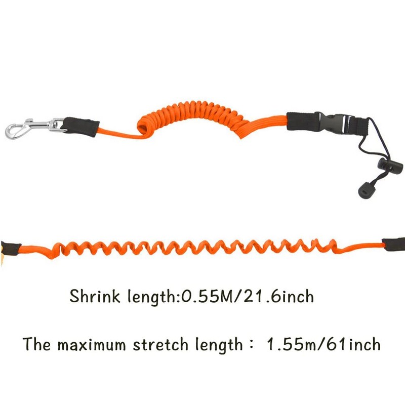zalati Kayak Paddle Leash Safety Elastic Canoe Paddle Rope with