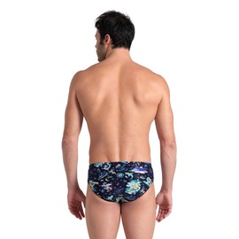 ARENA Men's Standard Fun Planet Capsule Collection Swim Briefs, Black Multi