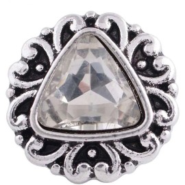 Unbranded SMALL SNAP * CLEAR STONE Snap 12mm Interchangeabl