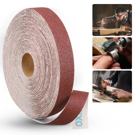Emery Cloth Roll,60 Grit Continuous Sandpaper Roll 1" x 82 Feet Sandpaper Roll for Wood Furniture Finishing Metal Sanding Automotive Polishing