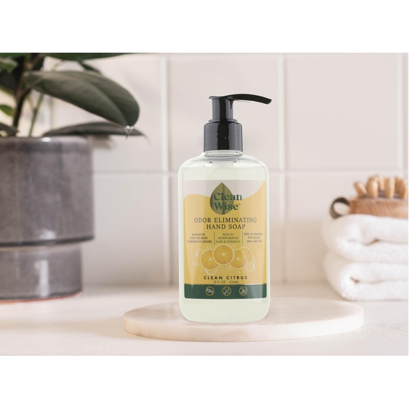 Clean Wise Odor Eliminating Hand Soap, Clean Citrus, 8 fl