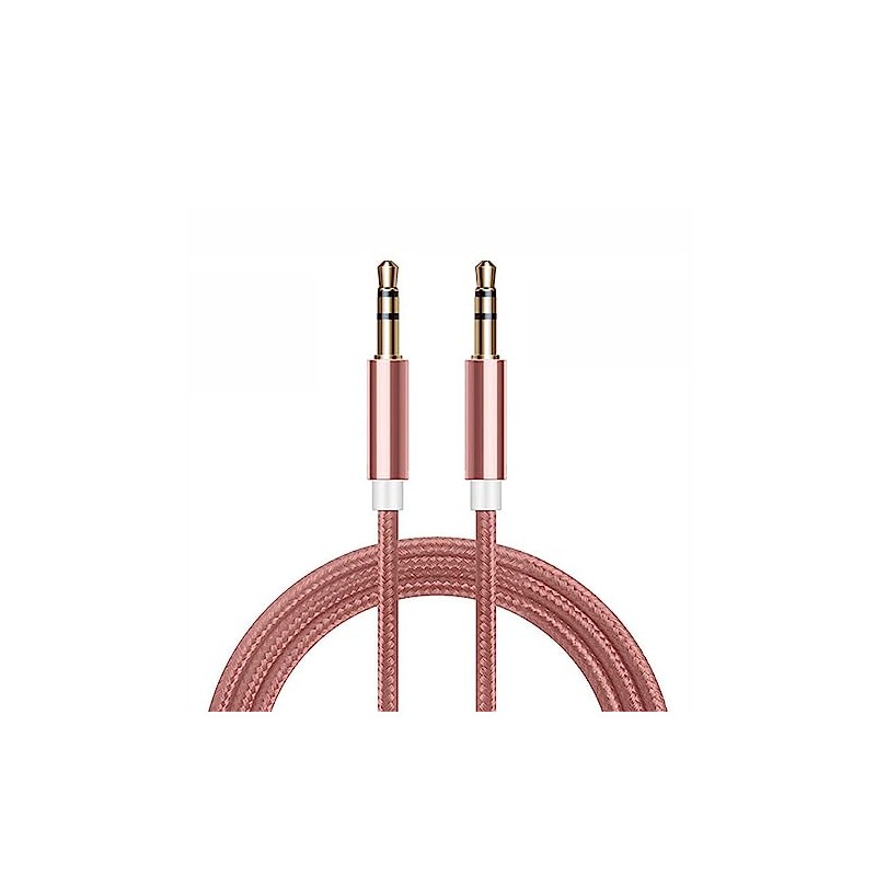 AQUARIUS FX Powabud Aux-In-Cable 3.5mm Braided, Rose Gold