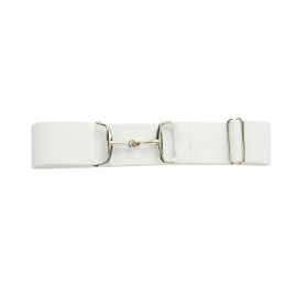 Bhsuioa 2 Inch Equestrian Elastic Show Belt for Women,Horseback English Riding Belts with Snaffle Bit Buckle,Equestrian Sport, C-white, 2 inch width Elastic