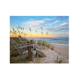 Heritage Puzzle Coastal Sunrise Beach Ocean Jigsaw Puzzle for Adults 1000 Pieces, Frameable 30" x 24" Relaxing Coastal Puzzles - Serene Scene on Sandy Shore by Peter Doran - Made in U.S.A.