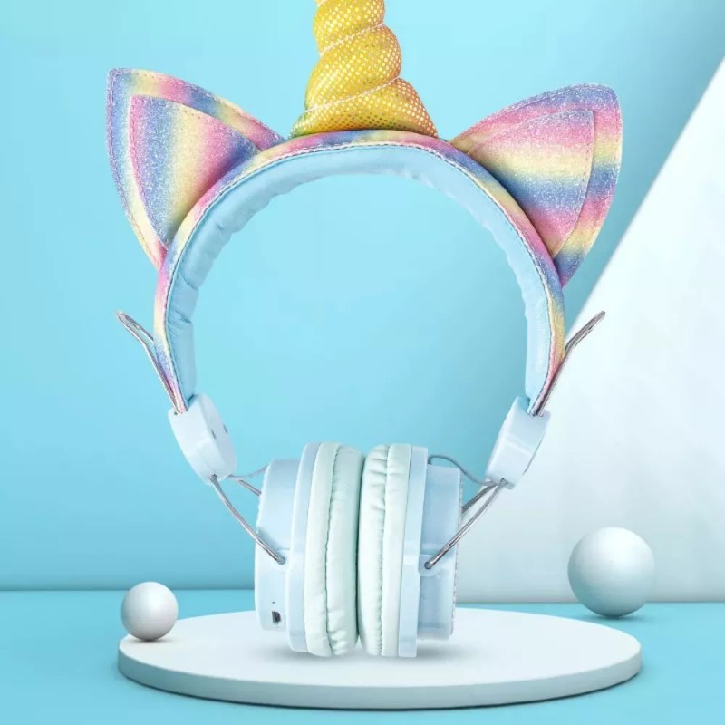 Maíz 4x3 Audifonos Bluetooth Inalambric Radio Fm Kawaii Unicornio
