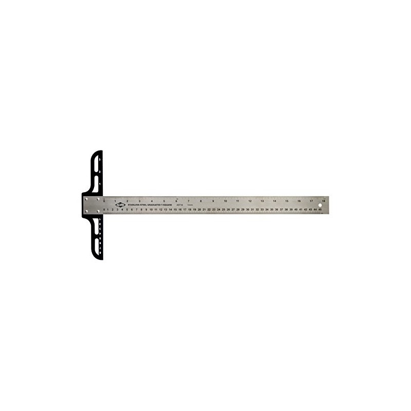 ALVIN AST36 Series Stainless Steel Graduated T-Square with 1.5 Inch