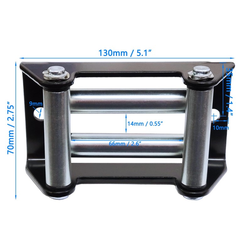 Winch Roller Fairlead Mount for ATV UTV SUV Car Winch