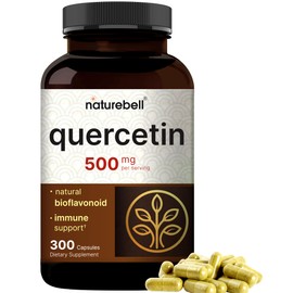 NatureBell Quercetin 500mg Per Serving, 300 Capsules | Ultra Strength Bioflavonoid Supplement for Immune Support | Third-Party Tested, Non-GMO, Gluten-Free