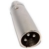 Nickel 3 Pin XLR Male to RCA Phono Plug Adapter
