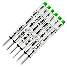 Schmidt 6 Pack P8126 Short Capless Rollerball - Green Ink