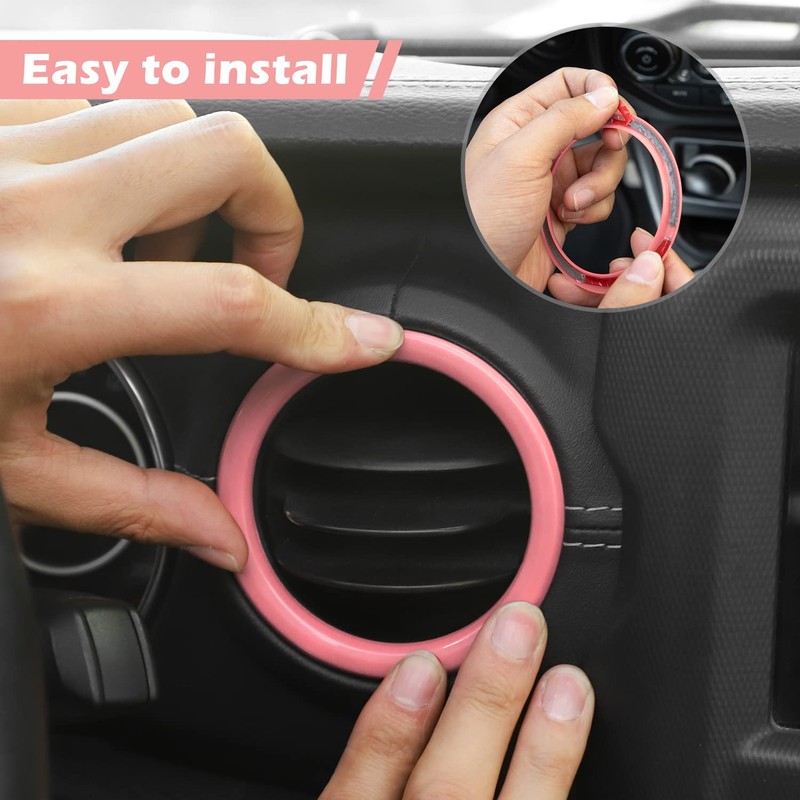 Jeliker for Wrangler JL Interior Trim Kit Pink Dashboard for