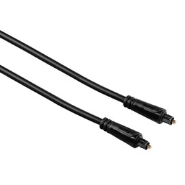 Hama 75122255 fibre Optic audio Cable TOSLink ODT Male Connectors 0.75 m Gold-Plated/Black