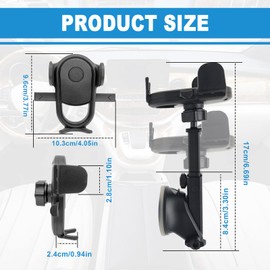 KEVWR Ultra Strong Stick Suction Car Phone Mount, Black, 4.0-7.1 Inch Phones