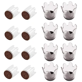 Furniture Feet Flexible Chair Leg Floor Protectors, Non-Slip Clear Round Table Feet Cover for Wood Floors, Tiles Protection, 8 Small 7/8 - 1 1/4 inches and 8 Large 1 5/8 inches As Seen On TV, Pack of 16
