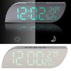 Digital Alarm Clock Multifunction Innovative Silent Temperature Humidity LED Mirror
