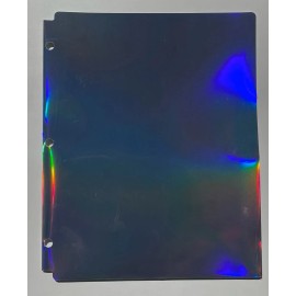 Staples 2-Pocket Silver Iridescent Poly Portfolio Folders Water & Tear Resistant - 5-Pack