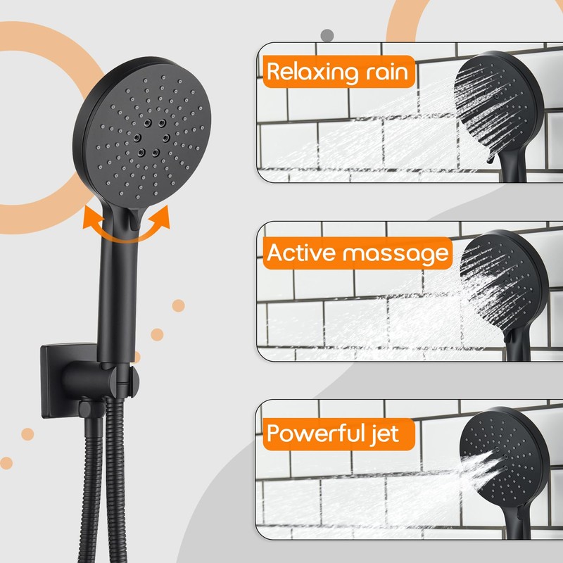 AONEON Bathroom Rainfall Shower System Set with 10'' Rain Shower