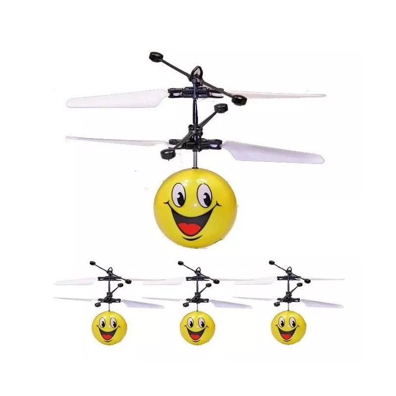 Betheaces Flying Disco Ball RC Toy Smiley Face Induction Helicopter