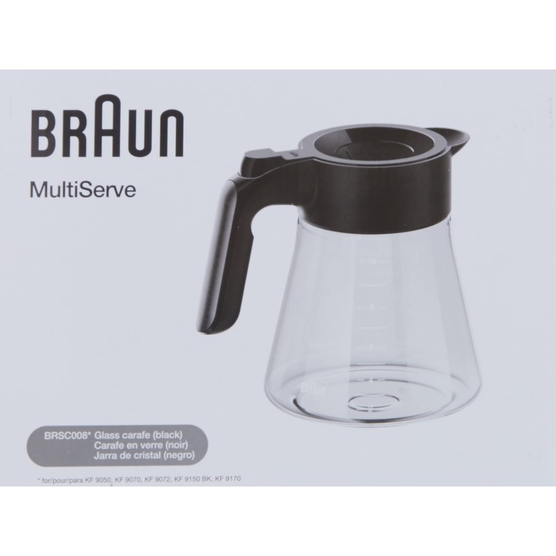 Braun BRSC008 MultiServe Coffee Machine 10 cup Replacement Carafe, Black