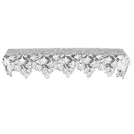 Heritage Lace Woodland Mantle Scarf, White, 20 x 88-Inch