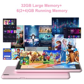CUPEISI Tablet Android 15, 7 inch Tablet, 6GB RAM+32GB ROM/ 1TB Expandable Tableta, 1.6Ghz Quad-core Processor Computer, 1024 * 600 IPS 7'' HD Touch Screen, 5MP Camera, WiFi, Game, Bluetooth
