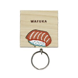 Waraku Fuuka Japanese Decor Magnetic Hinoki Cypress Colorful Cute Key Holder Chain Organizer (Sushi)