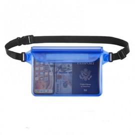 Swimming Pool Beach Smartphone Waterproof Pack Bag Sports Outdoor Fully Waterproof Waist Bag (Blue)