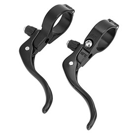 Bike Brake Lever, 1 Pair Lightweight Aluminum Alloy Road Bicycle Brake Lever Set, Sturdy Durable for 31.8mm Handlebar(Black)