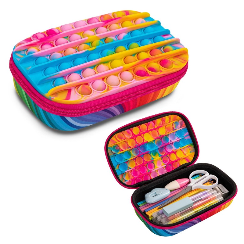 ZIPIT POP Pencil Case for Girls, Silicone Sensory Fidget Pencil