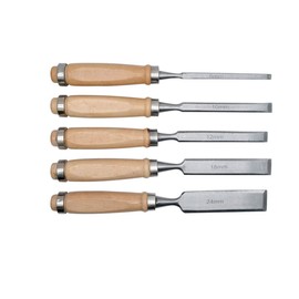 Hand Carving Chisels 5 PCS Wood Carving Hand Chisel Tool Set Wood Working Tools Chisel Kit, Made of High Speed Steel and Brass Ferrules (Wood)