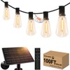 100ft Solar Outdoor String Lights with Remote - USB Rechargeable