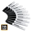 WOSWEL Dry Erase Markers Bulk, 144 Pack Black Chisel Tip