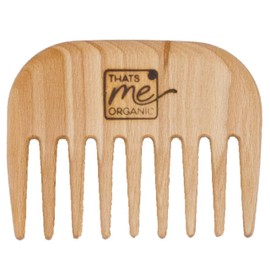 Thats me organic Professional Beech Wood Hair Comb - Coarse Comb for Curls - Curly Hair Brush - Curl Comb with Wide Teeth - Ideal Comb for Curls - Curly Hair Product
